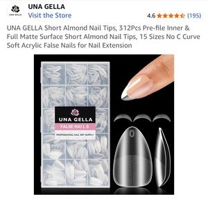 UNA GELLA Almond Nail Tips